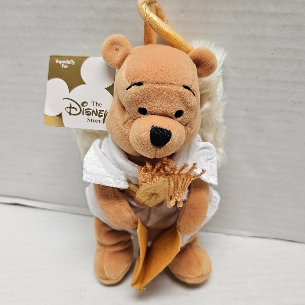 Tag Mini Bean Bag Choir Angel Winnie The Pooh 8" Holiday Christmas Disney Store